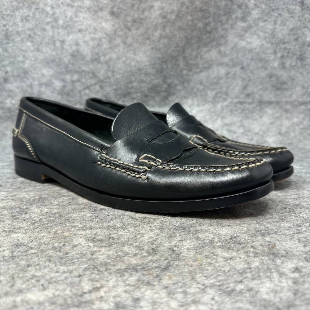 Cole Haan Douglas Leather Penny Loafers Mens Dress Shoes Sz 12M Classic Black